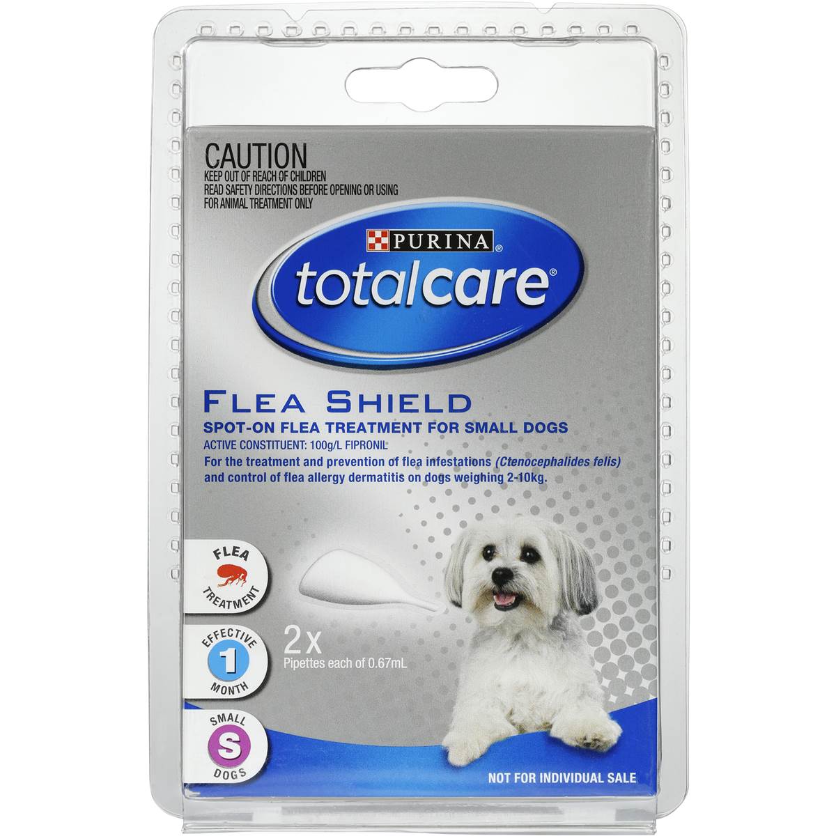 Purina Total Care Treatment Flea Shield Small Dog 2 Pack Woolworths