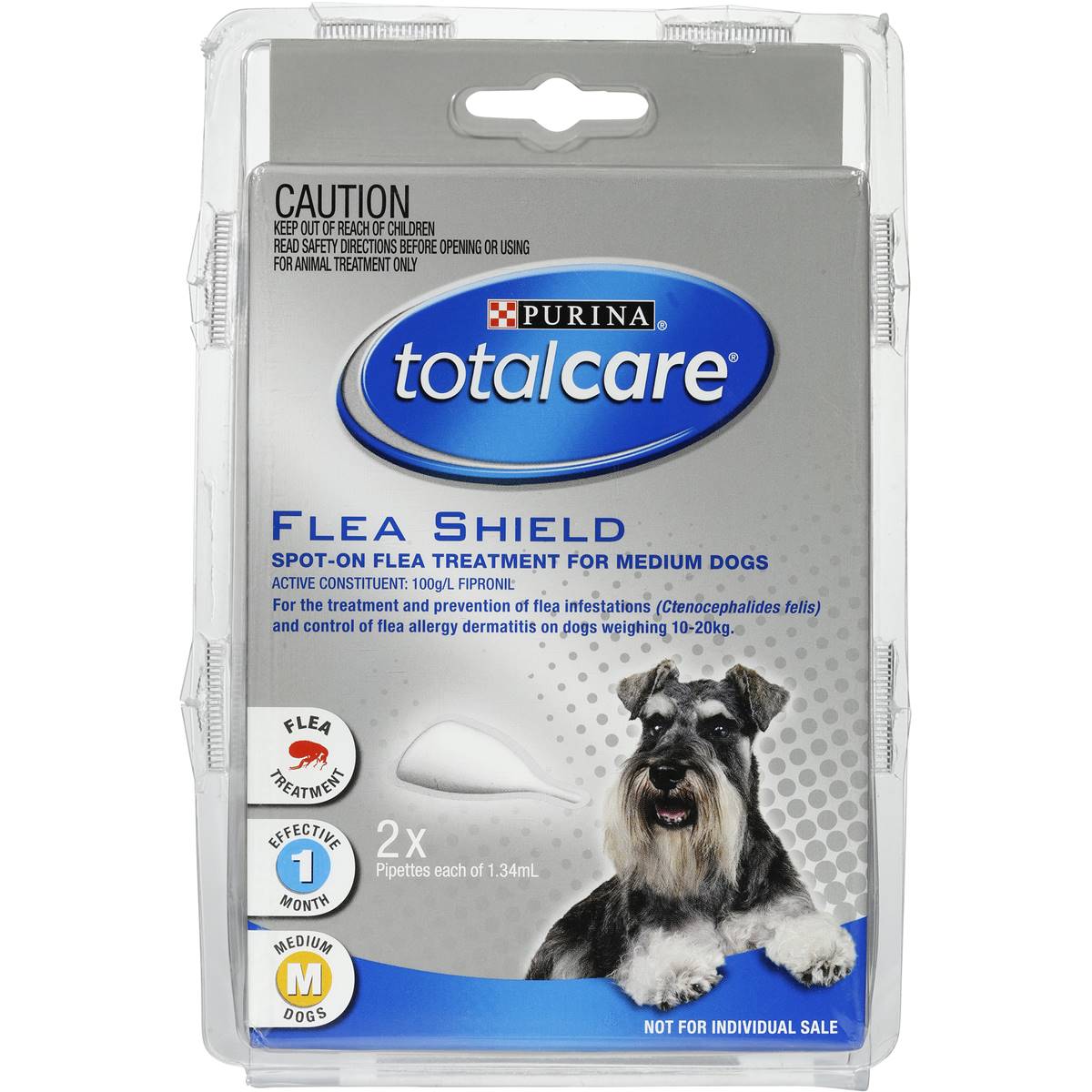 Purina Total Care Treatment Flea Shield Medium 2 Pack Woolworths