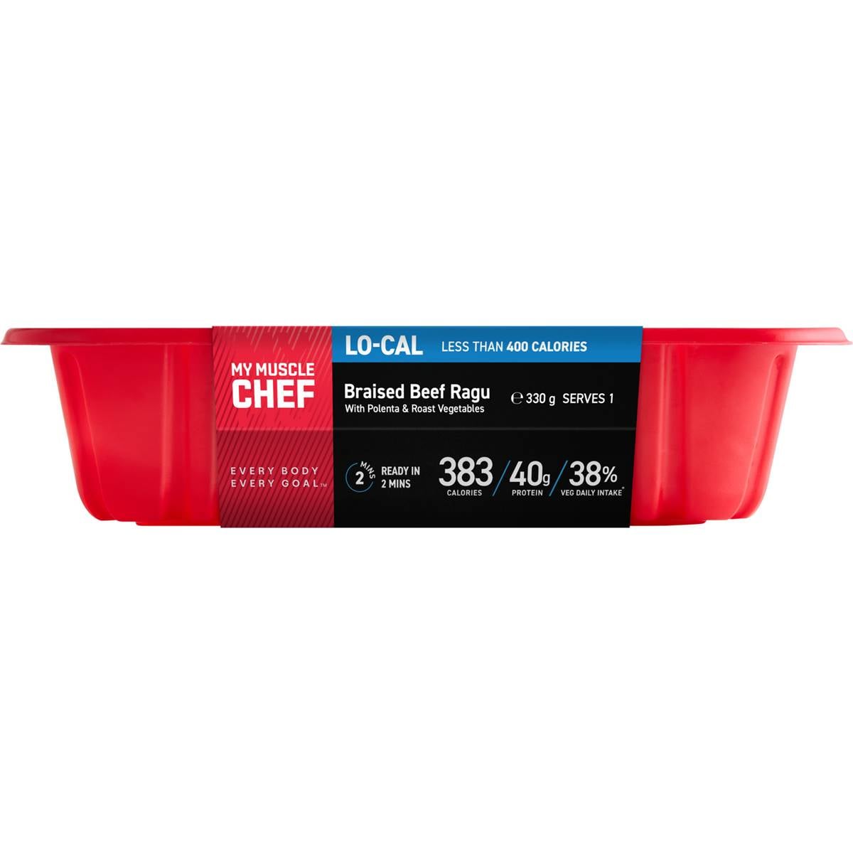 My Muscle Chef Braised Beef Ragu With Polenta & Veg 330g Woolworths