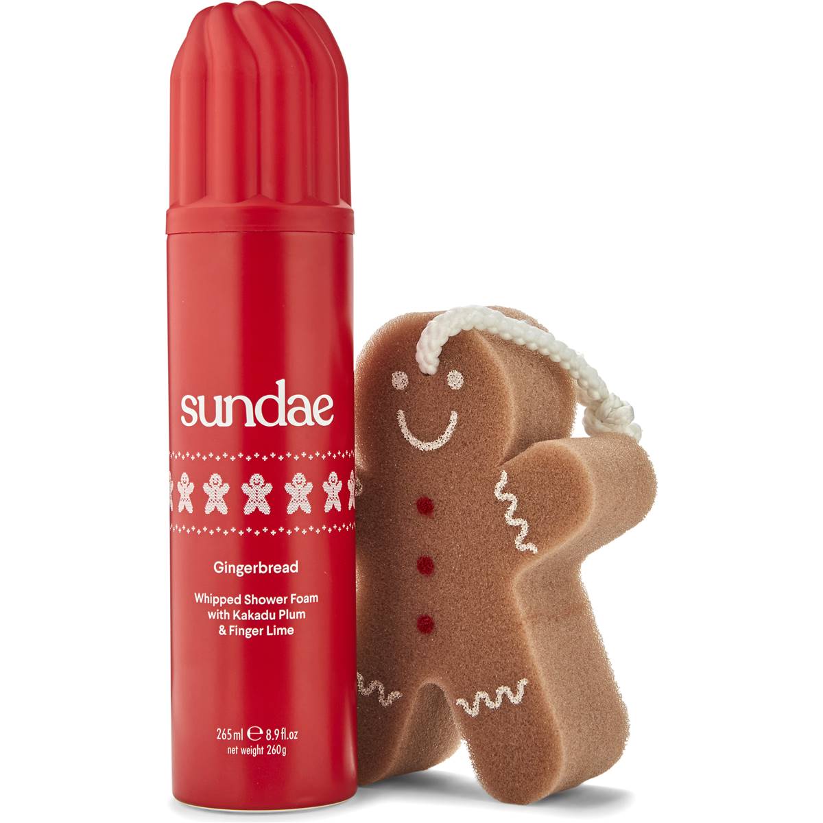 Sundae Fresh And Festive Gingerbread Shower Foam & Sponge Each Woolworths