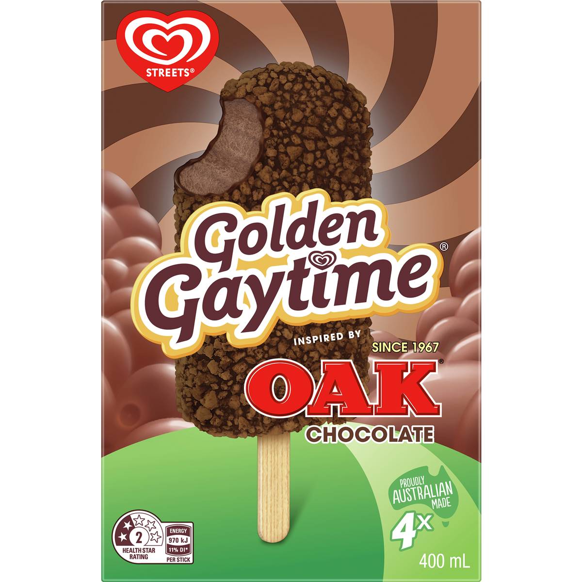 Streets Golden Gaytime Oak Chocolate 4 Pack | Woolworths