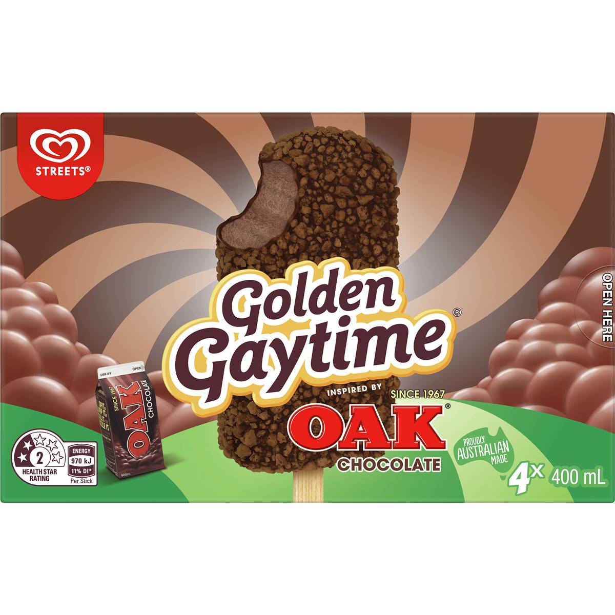 Streets Golden Gaytime Oak Chocolate 4 Pack | Woolworths