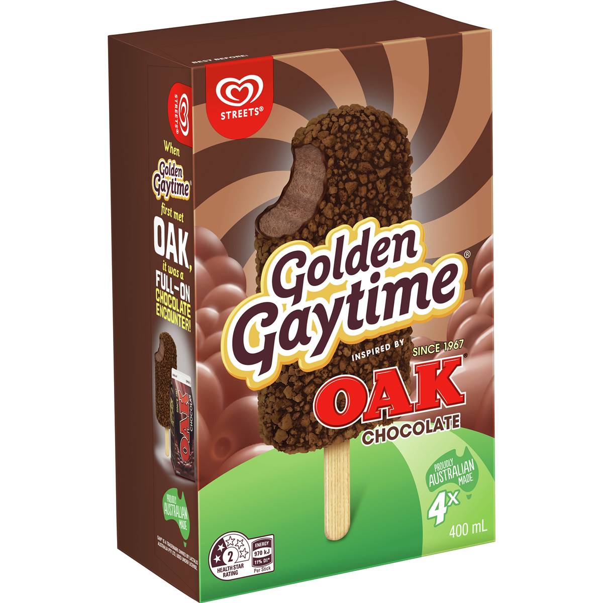 Streets Golden Gaytime Oak Chocolate 4 Pack | Woolworths