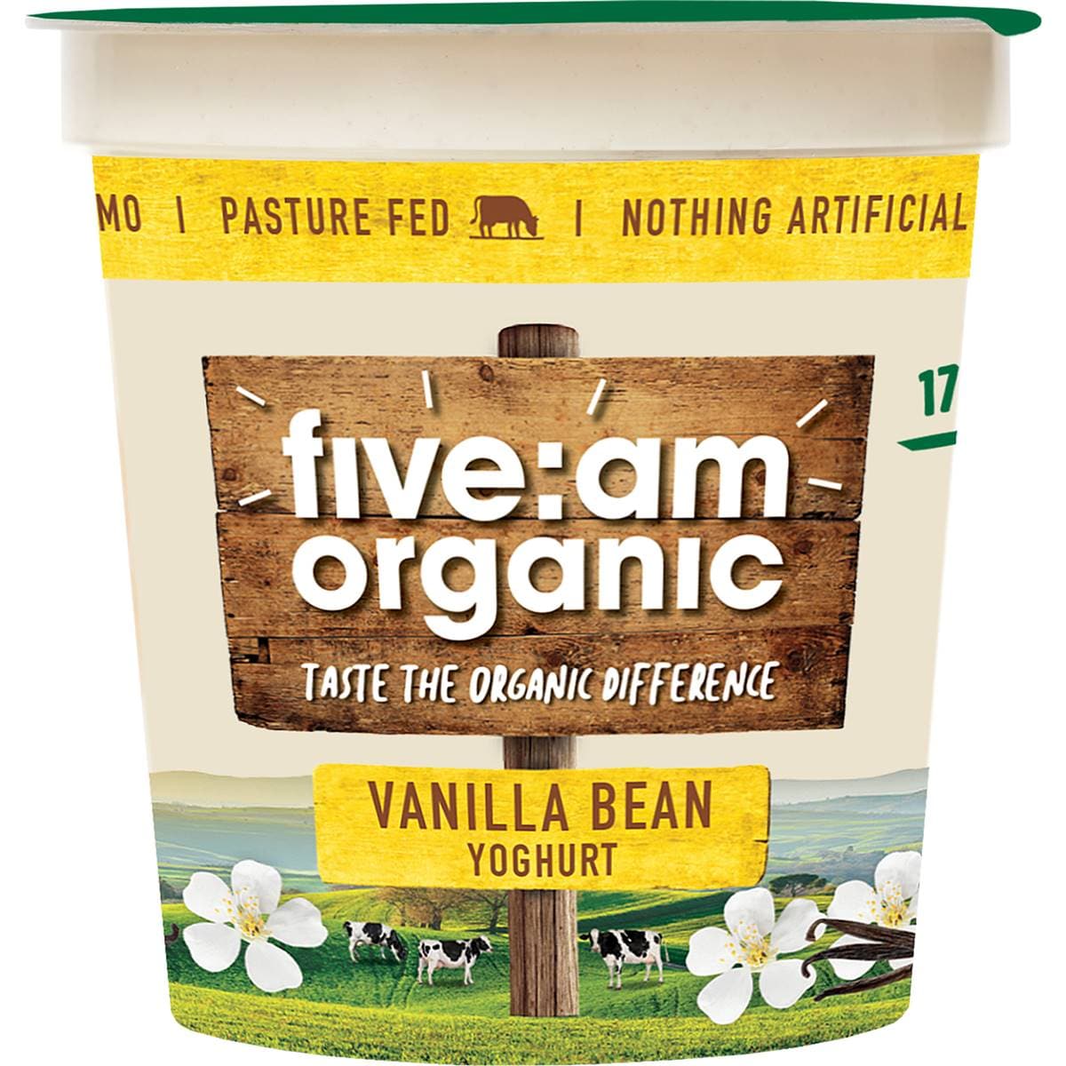 Fiveam Organic Vanilla Bean Yoghurt 170g Woolworths