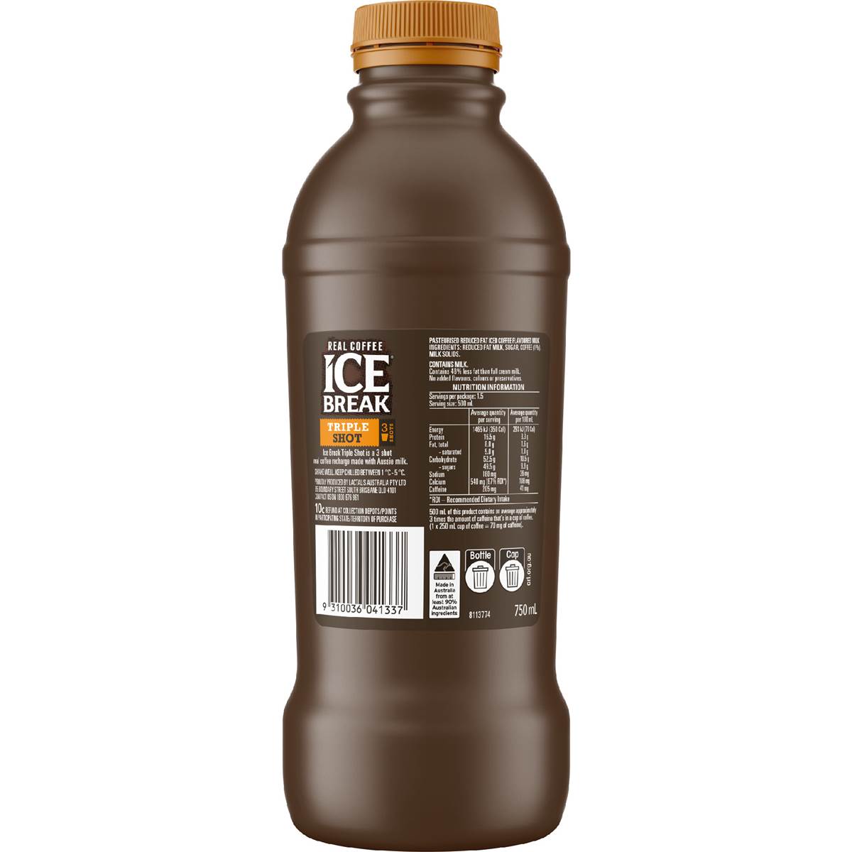 Ice Break Triple Shot Iced Coffee Milk 750ml Woolworths