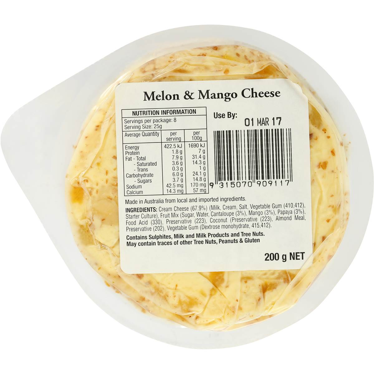 Mamma Lucia Cheese With Melon & Mango 200g | Woolworths