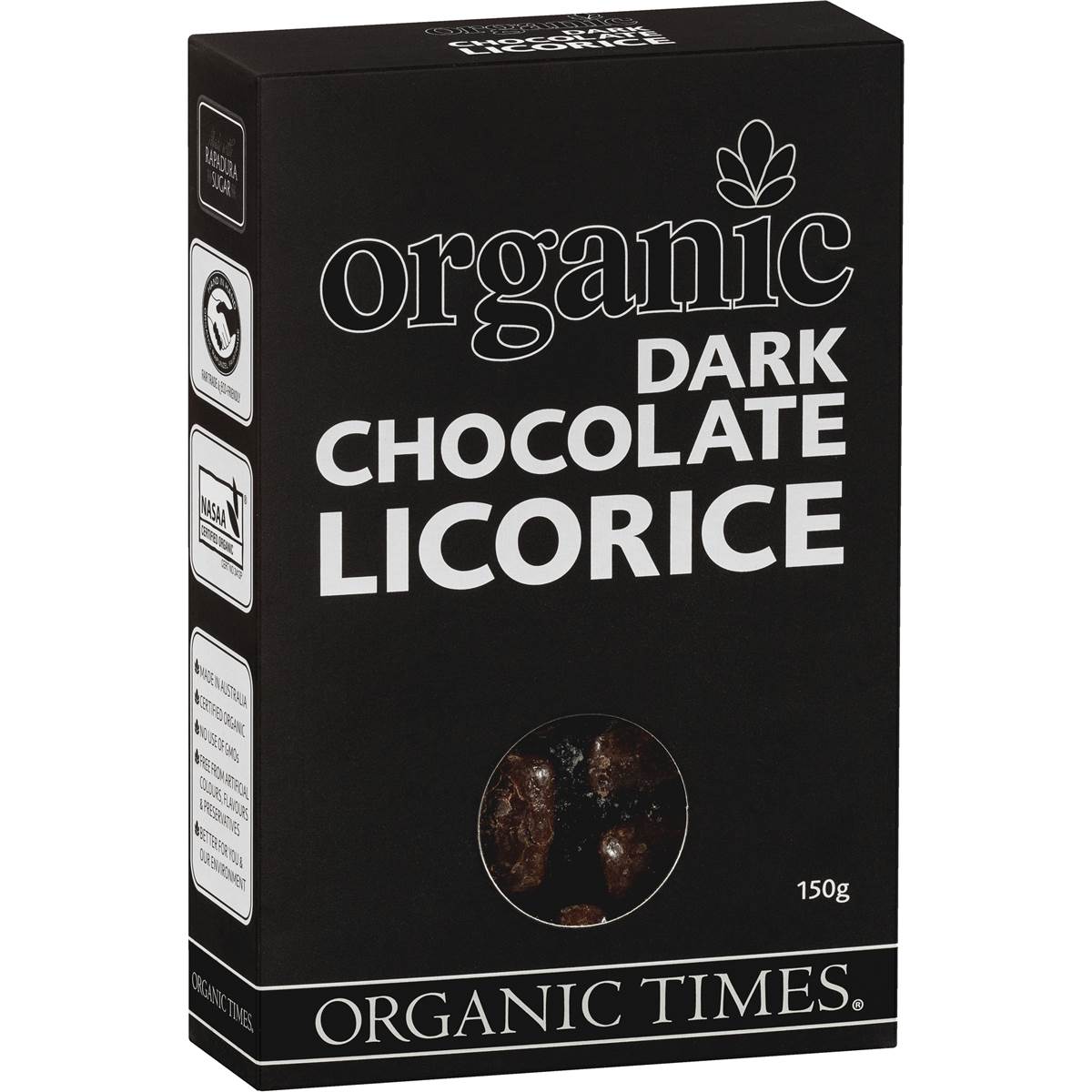 Organic Times Licorice Dark Chocolate 150g Woolworths