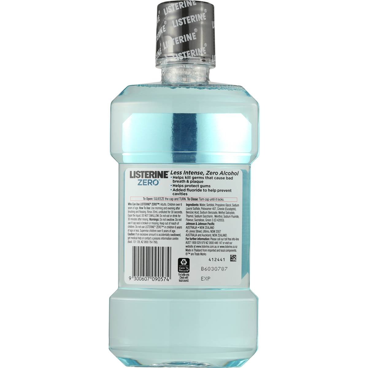 Listerine Zero Mouthwash 500ml Woolworths