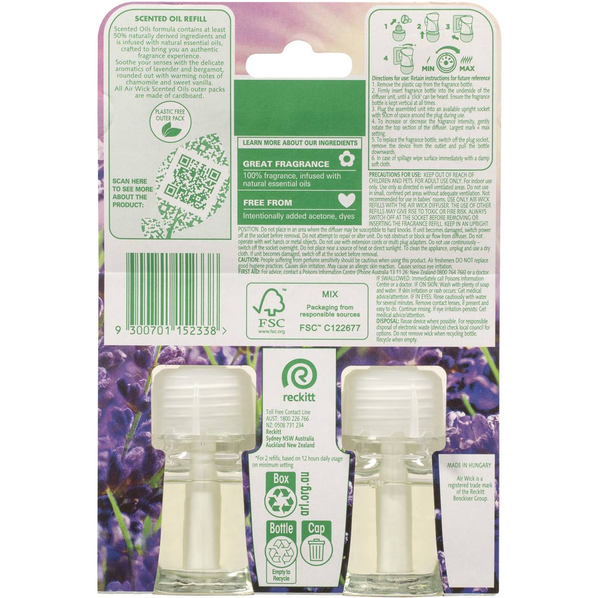 Airwick Essential Oil Electrical Refill Lavender Twin Refill 21ml X 2 ...