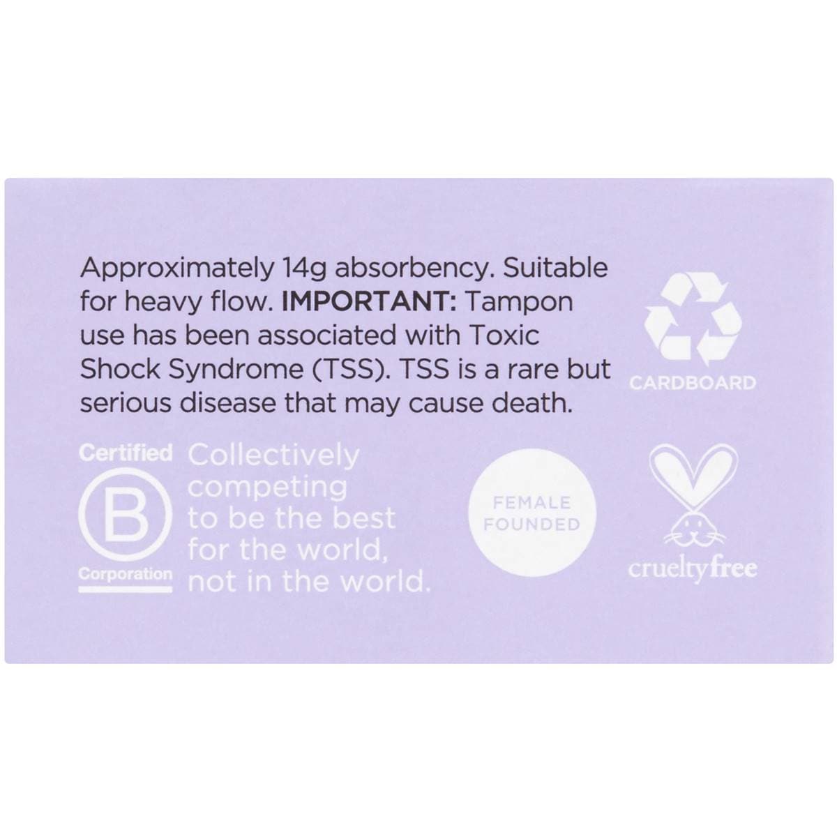 Tom Organic Tampons Super 14 Pack Woolworths