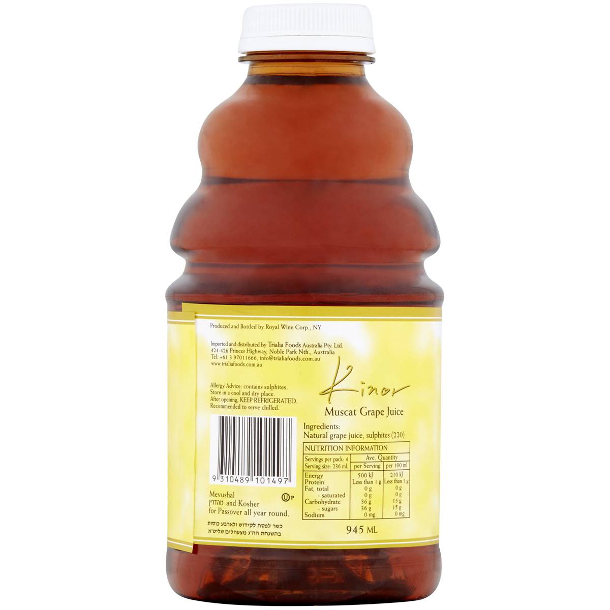 Kinor Grape Juice Musca Grape Juice Muscat 945ml Woolworths