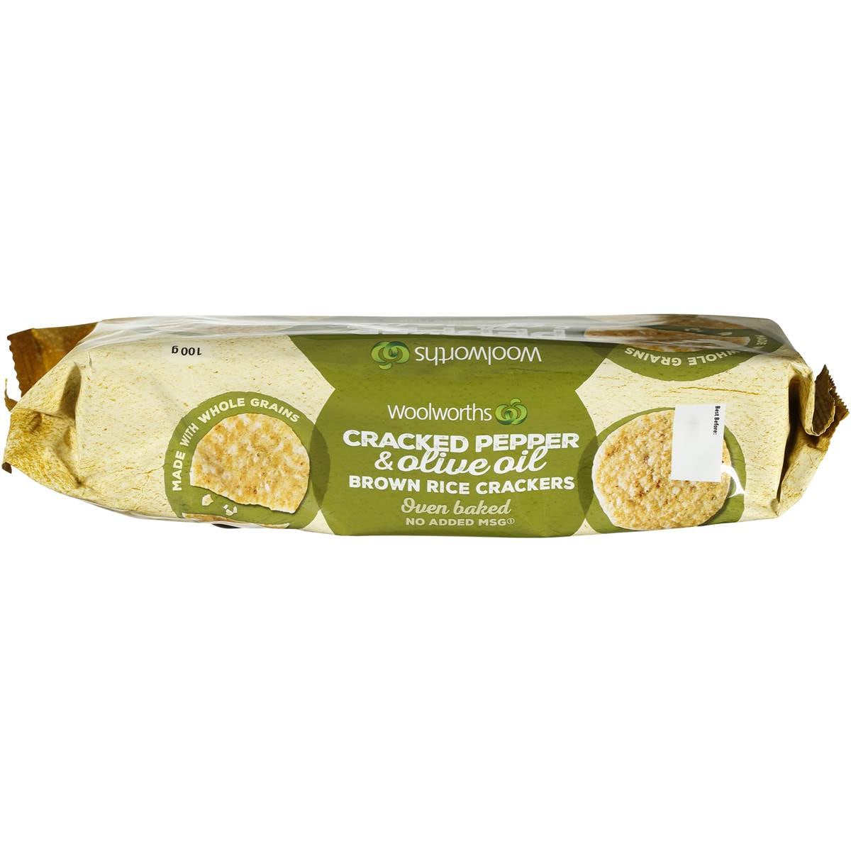 Select Brown Rice Crackers Cracked Pepper And Olive Oil 100g Woolworths