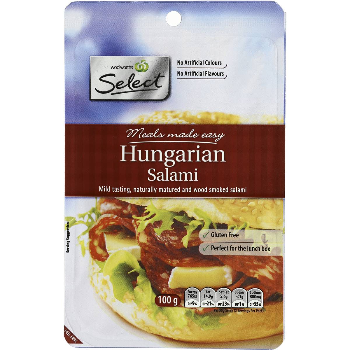 Select Salami Hungarian Mild 100g Woolworths