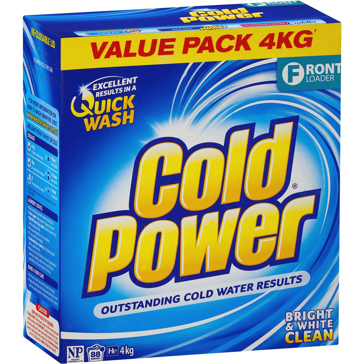 Cold Power Front Loader Regular Powder 4kg Woolworths