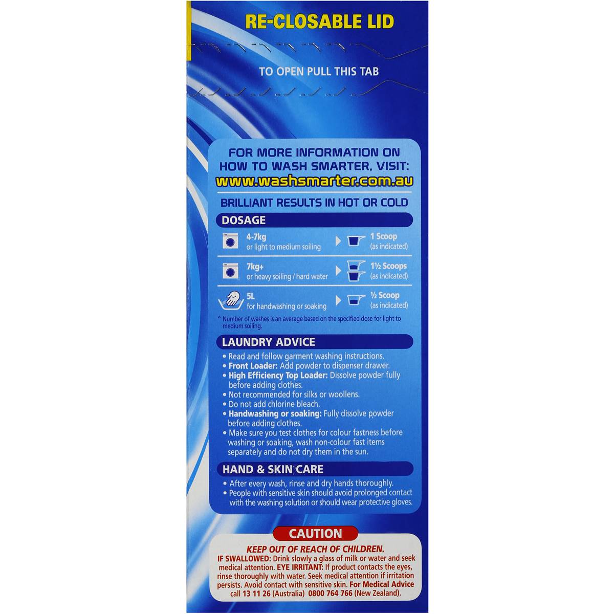 Cold Power Front Loader Regular Powder 4kg | Woolworths