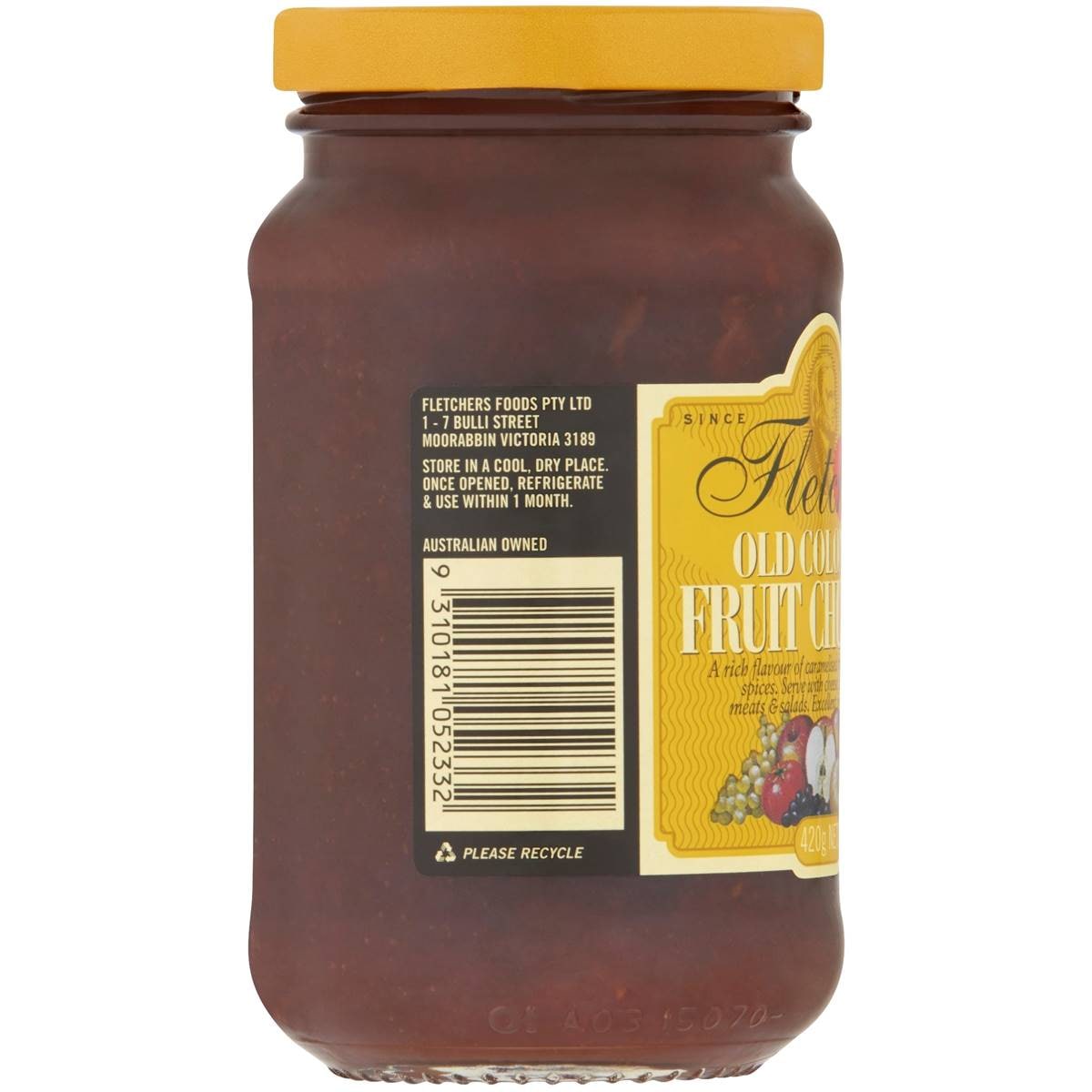 Fletchers Chutney Fruit 420g Woolworths