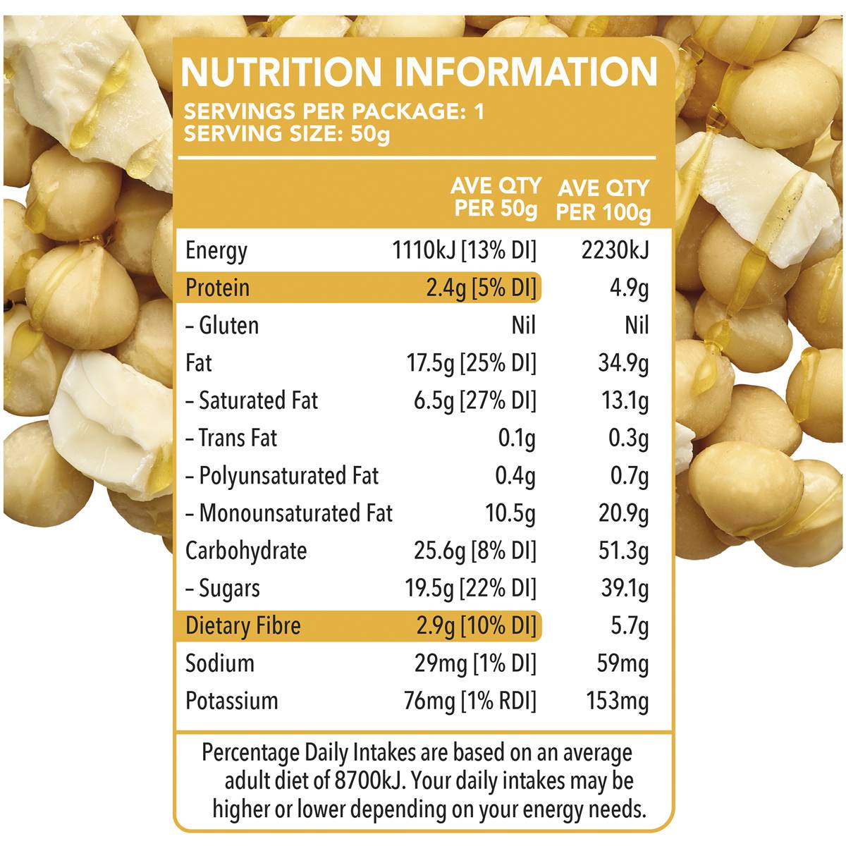 Go Natural Bars Macadamia Dream 50g | Woolworths