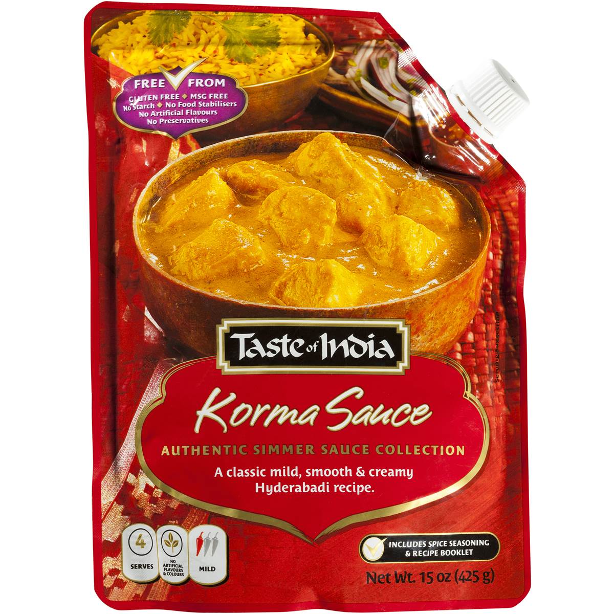 Taste Of India Simmer Sauce Korma 425g Woolworths