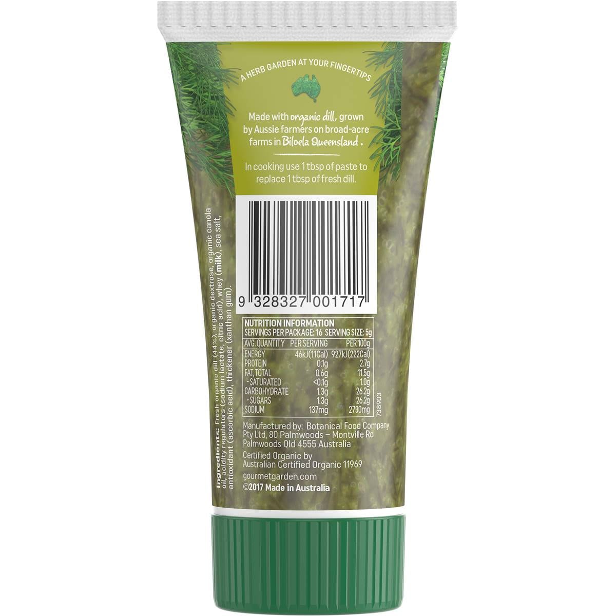 Gourmet Garden Paste Dill 80g Tube Woolworths