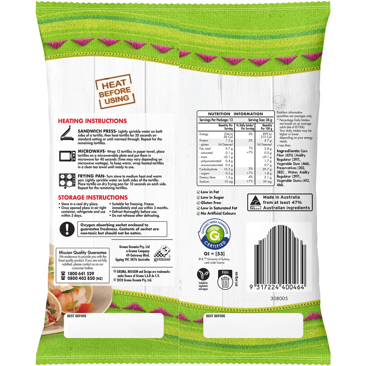 Mission White Corn Gluten-free Tortillas 12 Pack | Woolworths