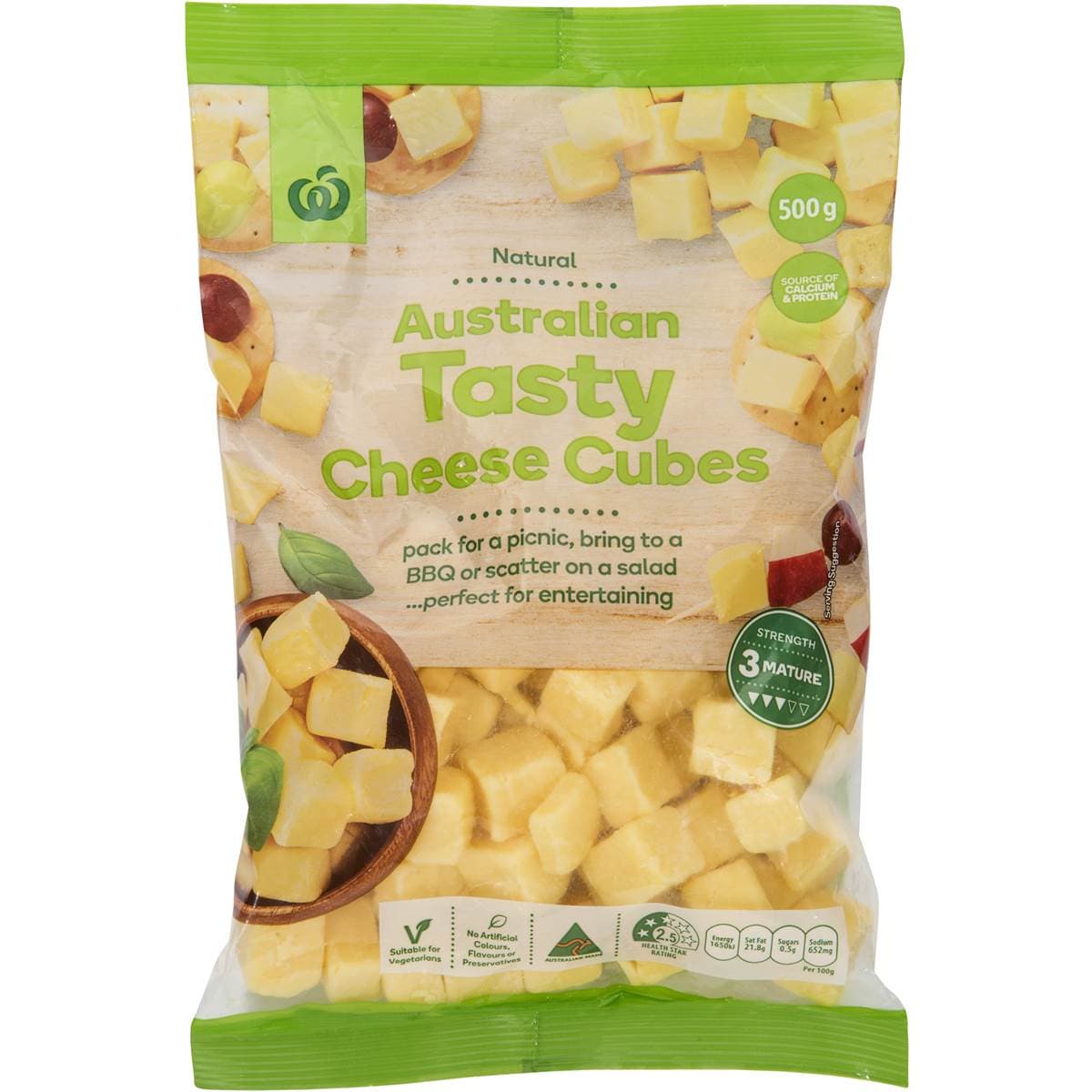 Woolworths Cheese Cubes 500g Woolworths