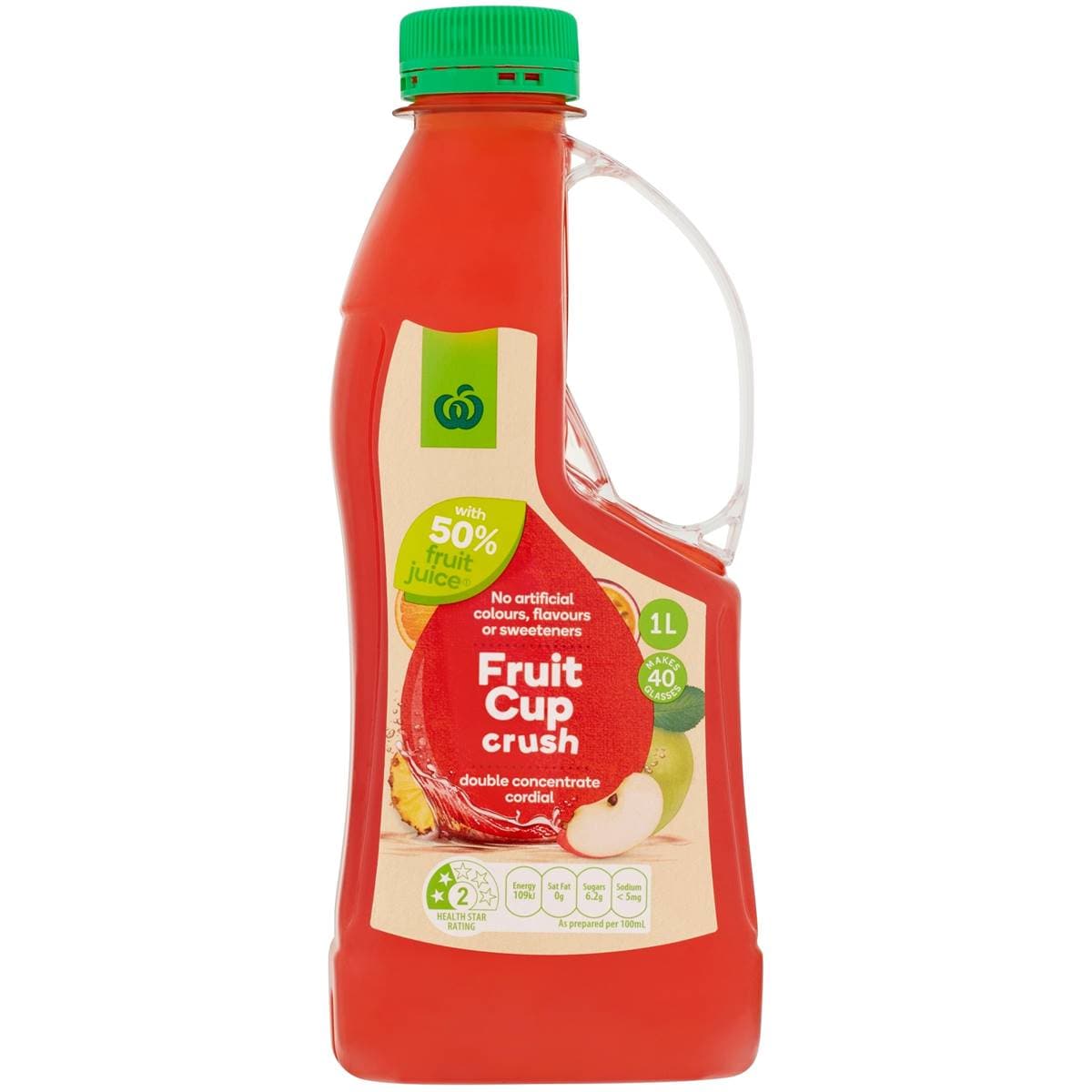 Woolworths Fruit Cup Crush Cordial 1l Woolworths