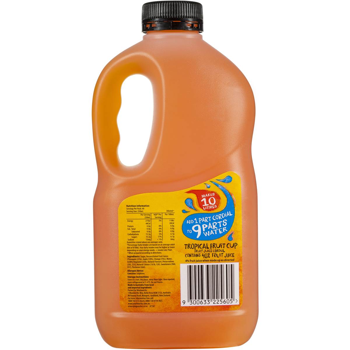 Woolworths Tropical Cordial 1l Woolworths