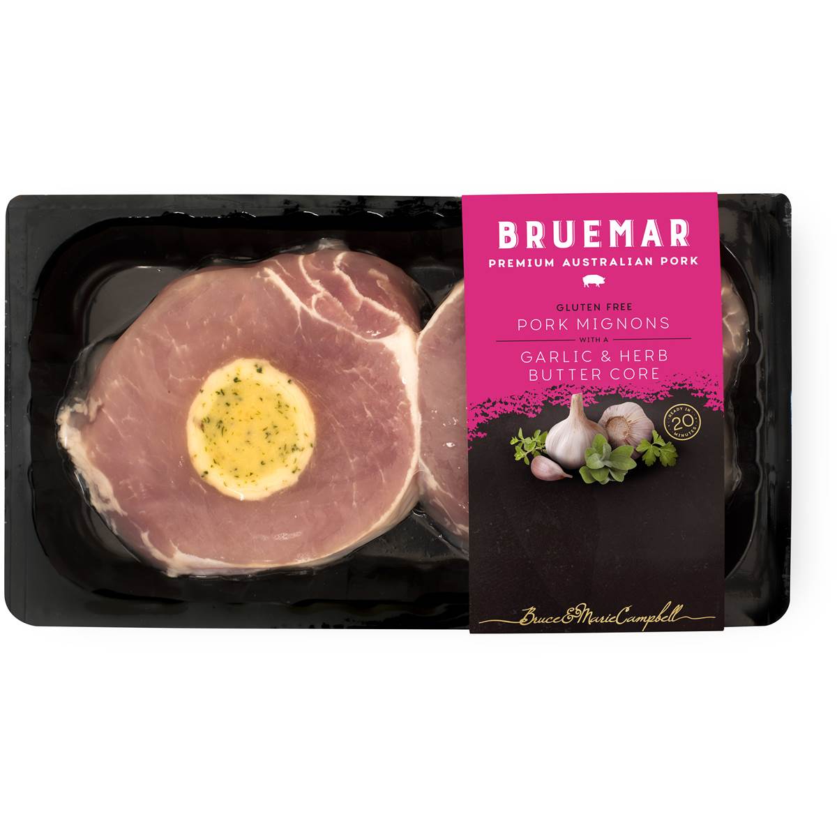 Bruemar Pork Mignon Steak With A Garlic & Herb Butter Core 300g 500g