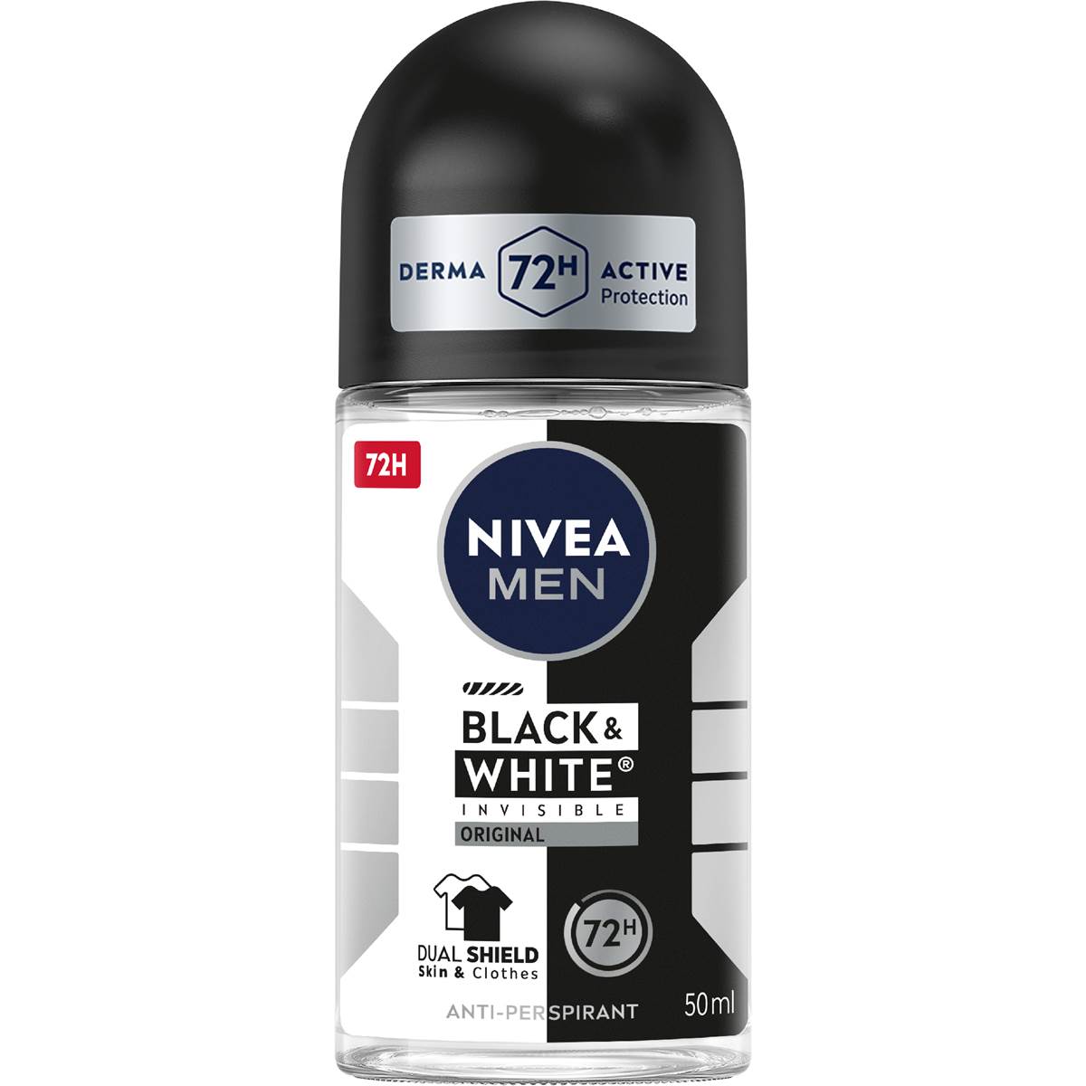 Nivea Men Black White Original Roll On Deodorant 50ml Woolworths