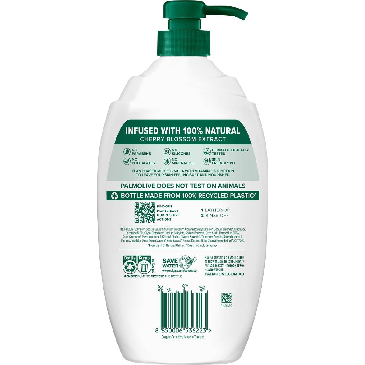 Palmolive Body Wash Shower Gel Naturals Cherry Blossom 1l Woolworths