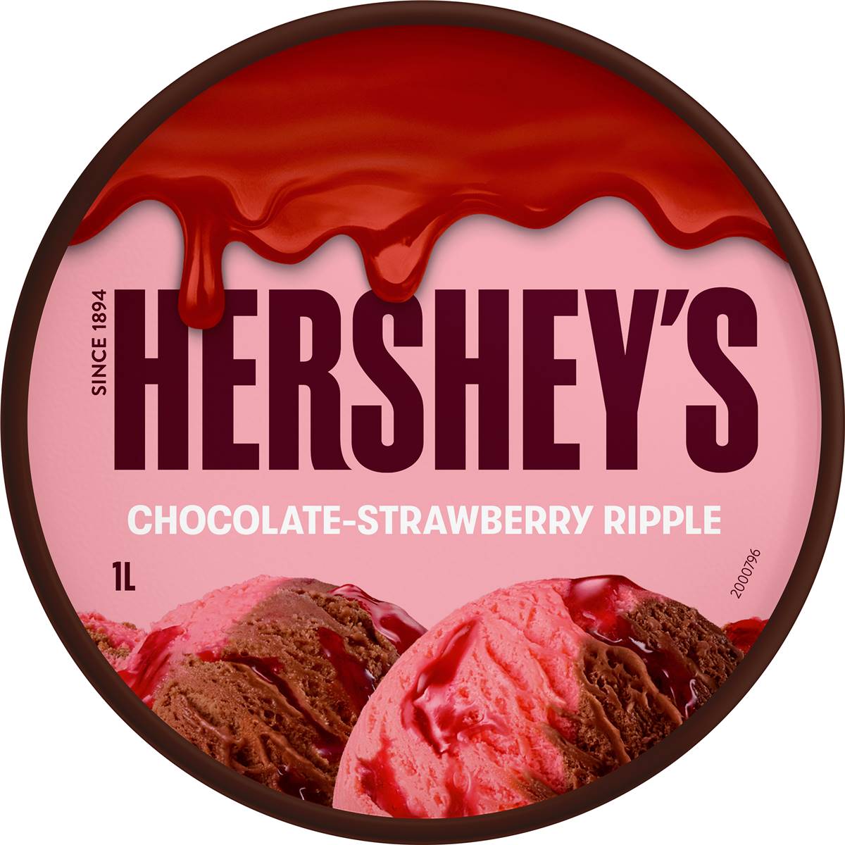 Hershey's Ice Cream Chocolatestrawberry Ripple 1l Woolworths