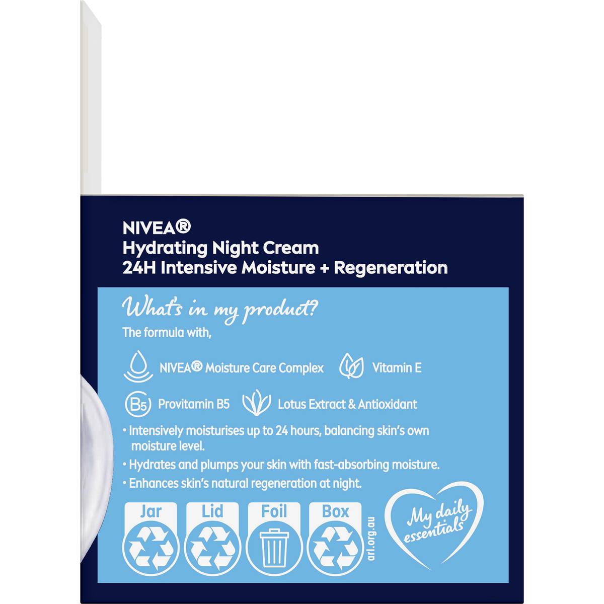 Nivea Hydrating Night Cream Face Moisturiser With Vitamin E 50ml