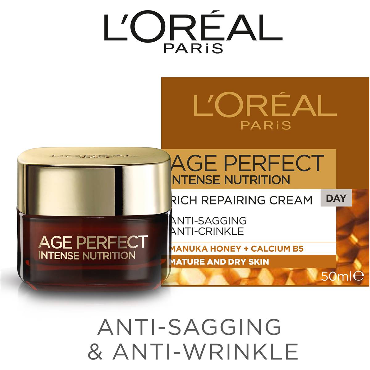 L'oreal Age Perfect Face Cream Day Intense Nutrition 50ml Woolworths