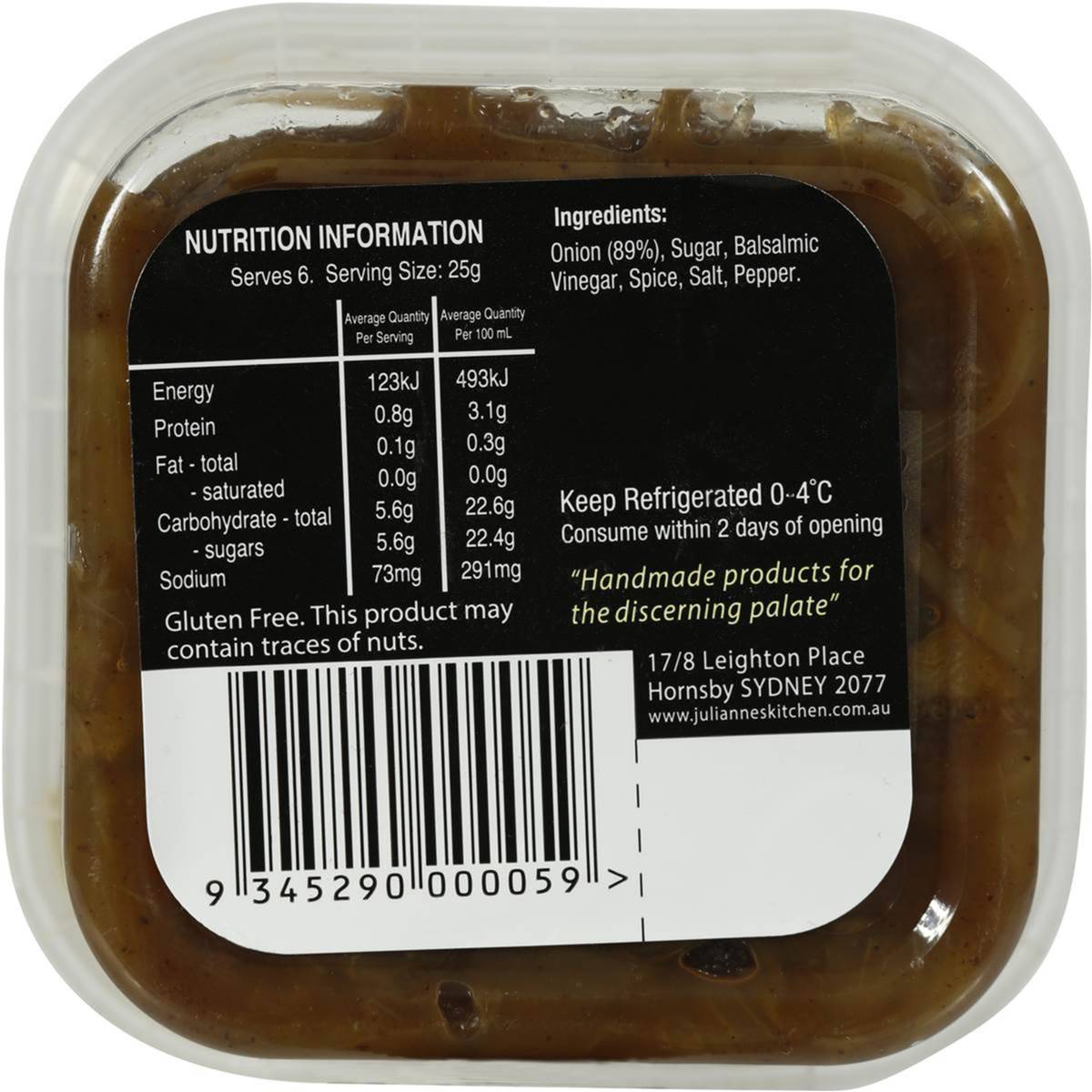 Julianne's Kitchen Caramelised Onion Jam 150ml Woolworths