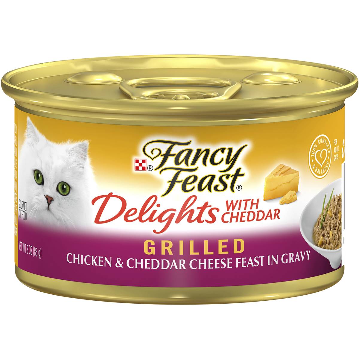 Fancy Feast Adult Delights Chicken Cheddar Cheese Wet Cat Food 85g Fancy Feast Adult Delights Chicken Cheddar Cheese Wet Cat Food 85g