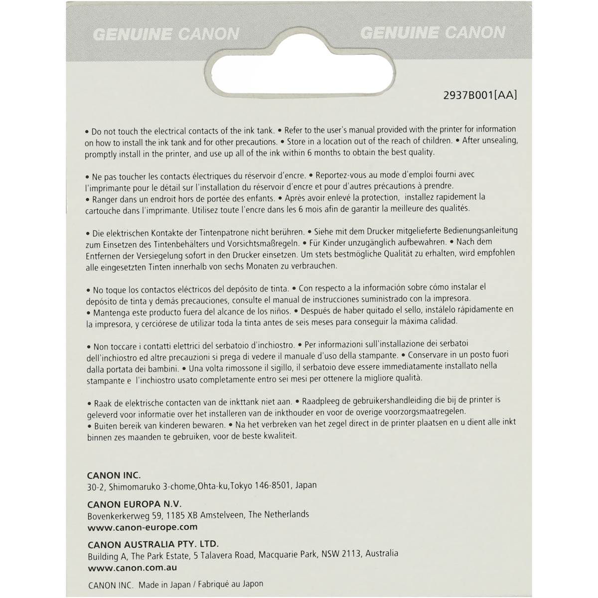 Canon Printer Ink Cli521gy Grey Each | Woolworths