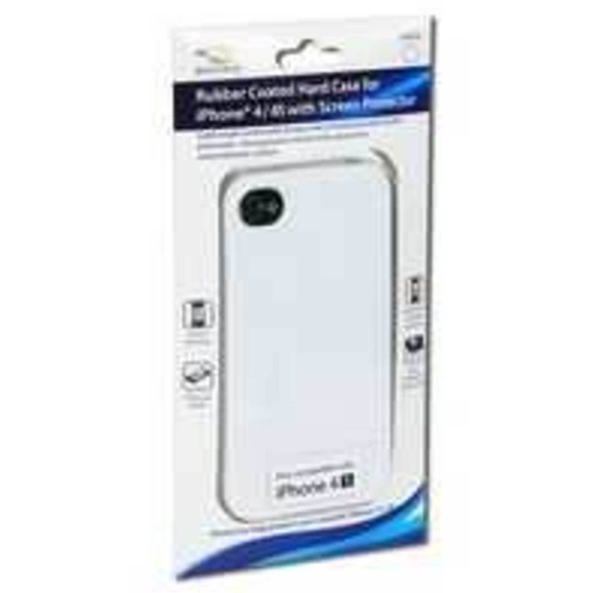 Iphone 4 Rubber Hard Case With Screen Protector