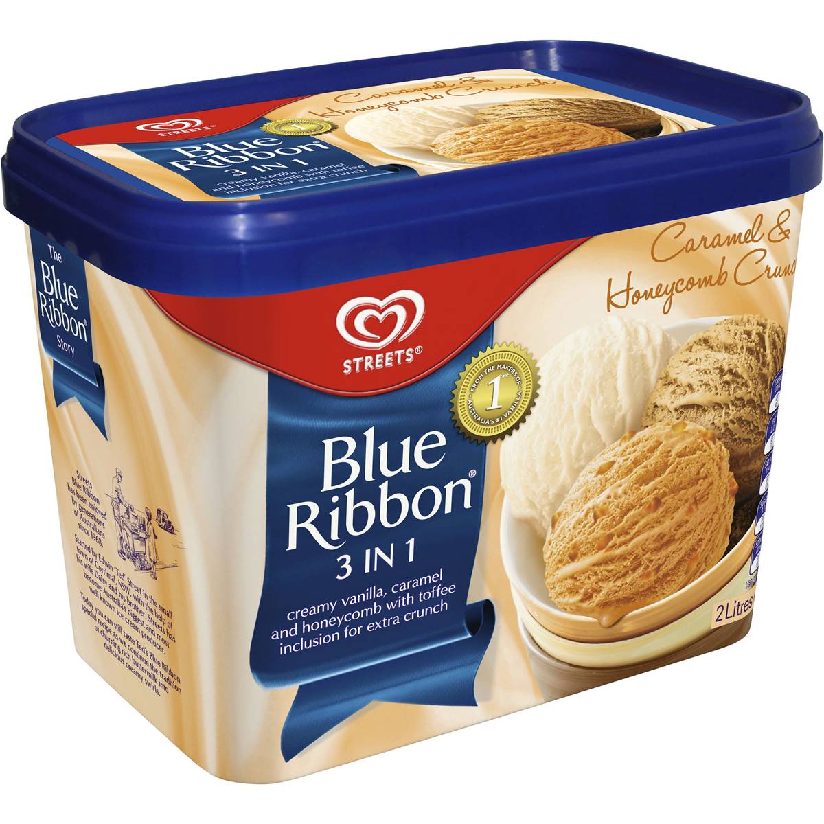 Streets Blue Ribbon Caramel & Crunch Ice Cream 2l Tub