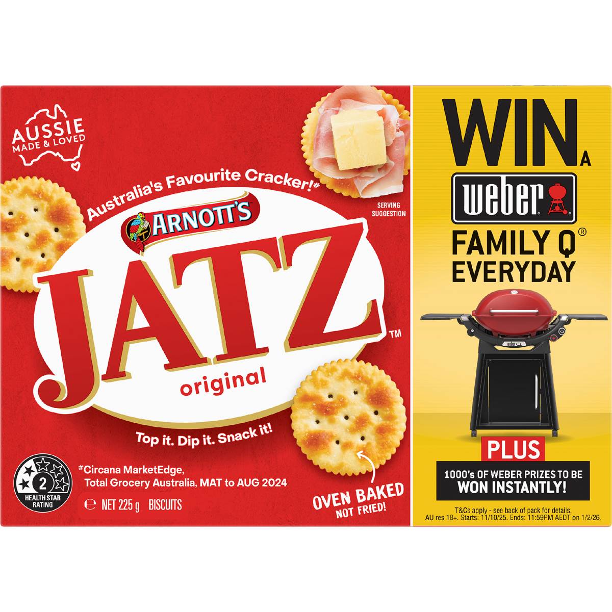 Arnott's Jatz Original Crackers 225g Woolworths