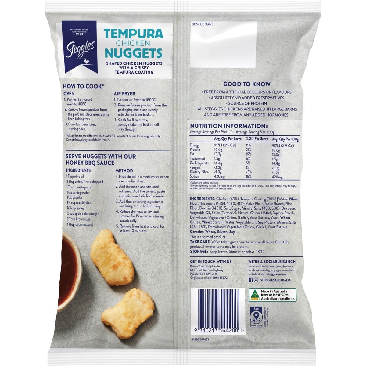 Steggles Chicken Nuggets Tempura 1kg Woolworths
