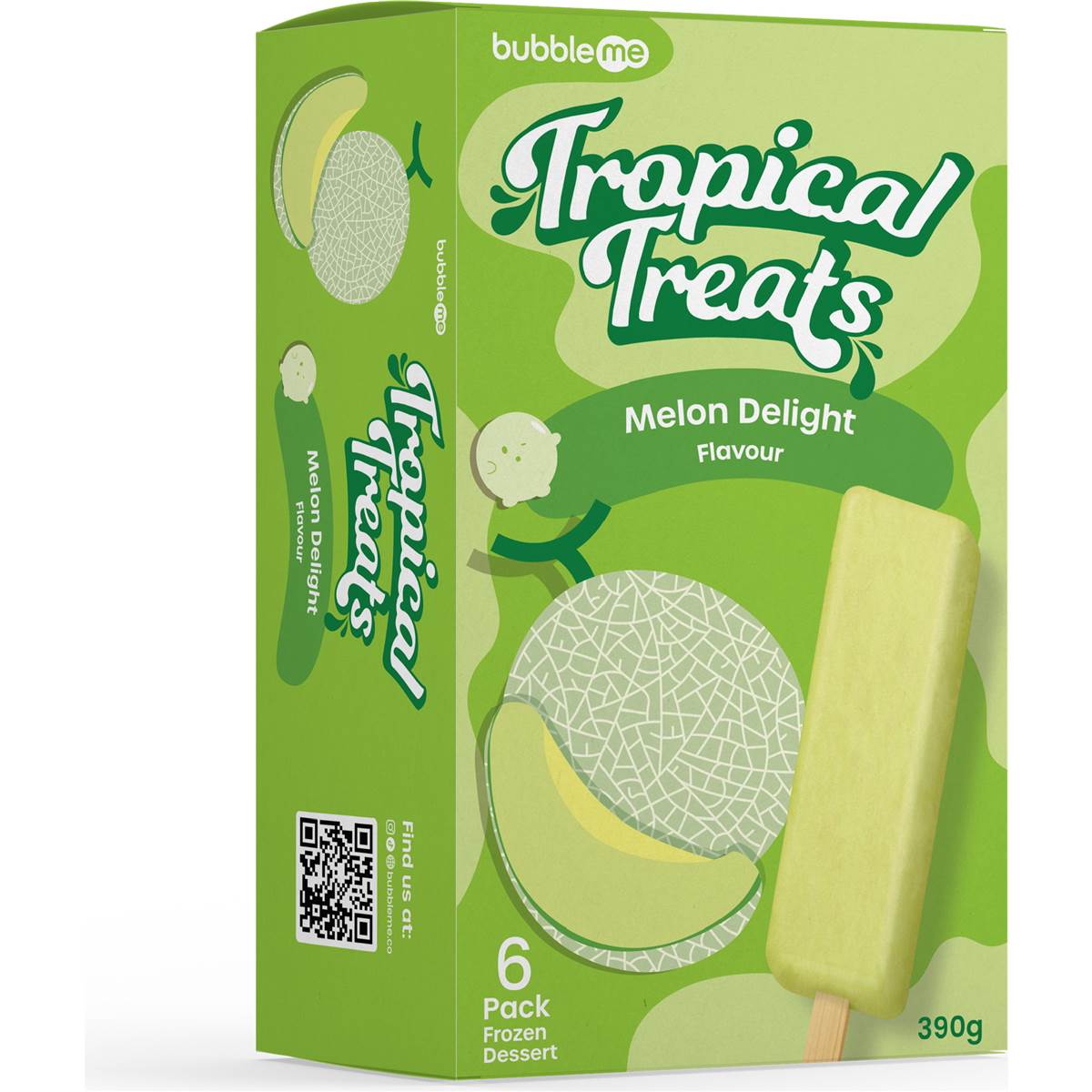 Bubbleme Tropical Treats Honeydew Delight 6 Pack Woolworths