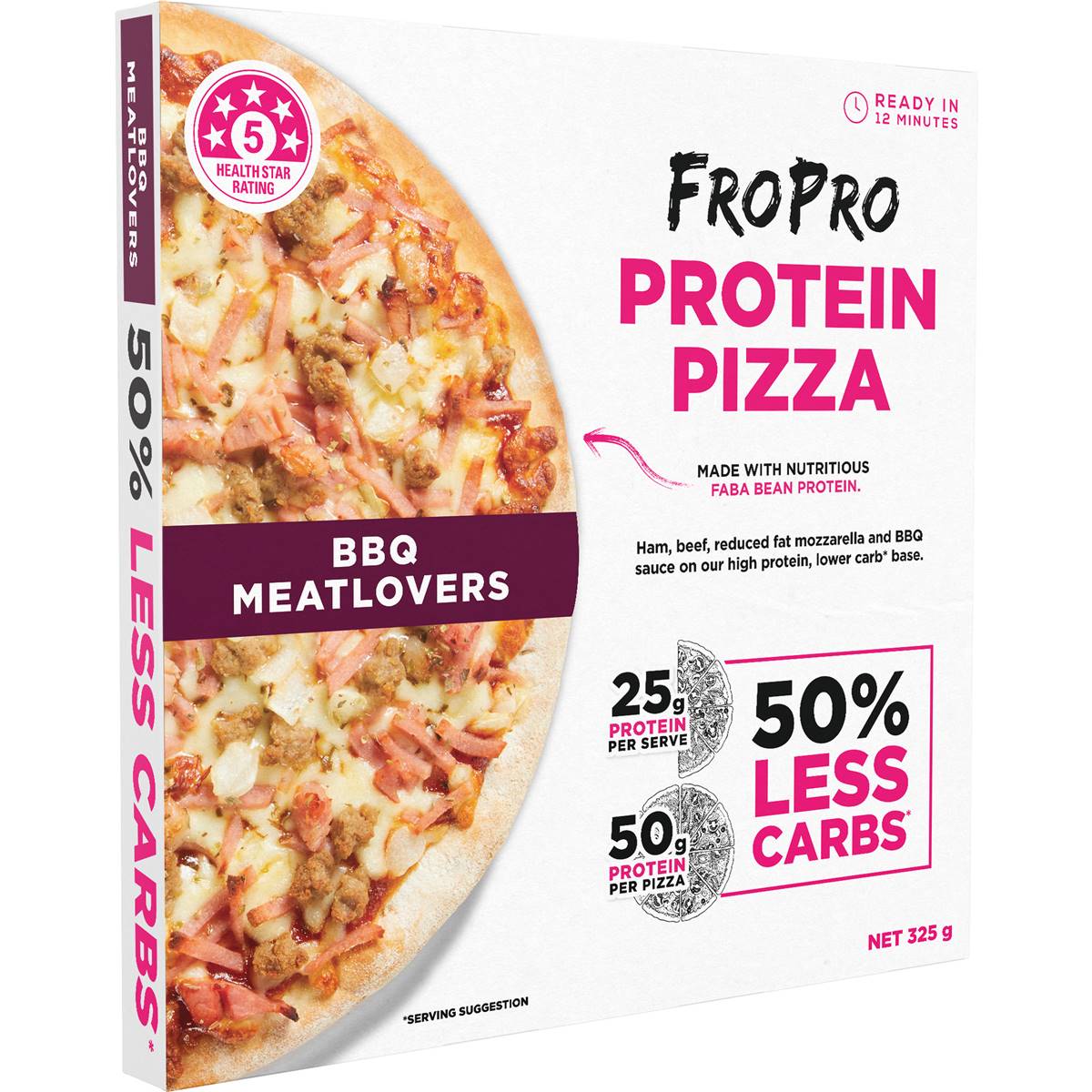 Fropro Protein Pizza Bbq Meatlovers 325g Woolworths