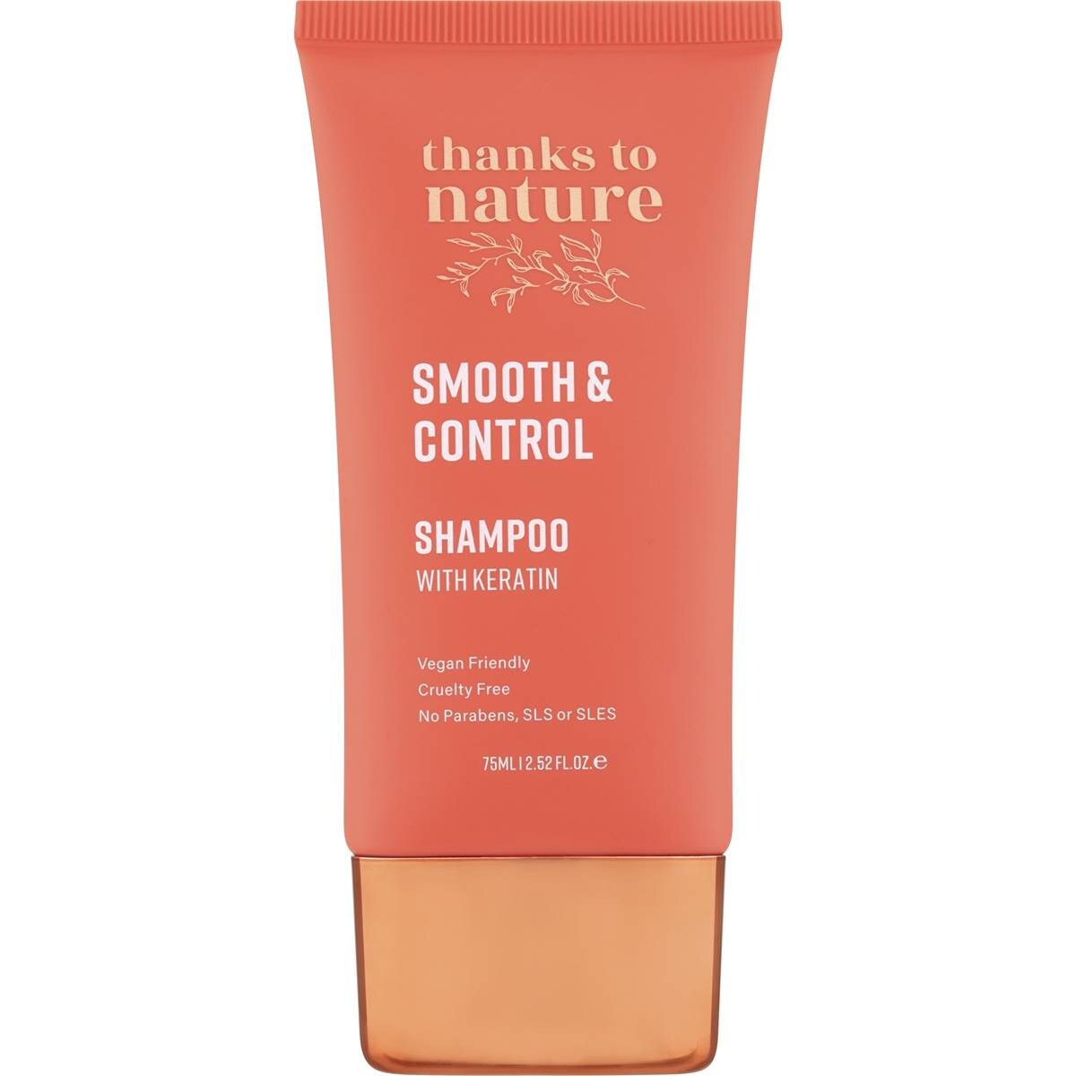 Thanks To Nature Smooth & Control Shampoo Mini 75ml Woolworths
