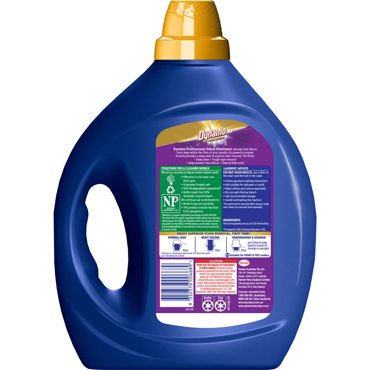 Dynamo Professional Laundry Liquid Odour Eliminator 4l | Woolworths