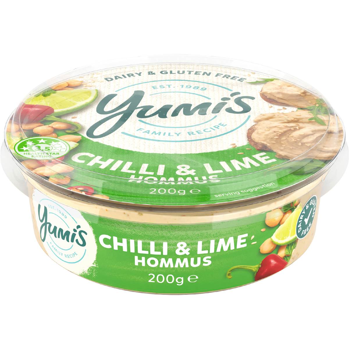 Yumi's Chilli & Lime Hommus 