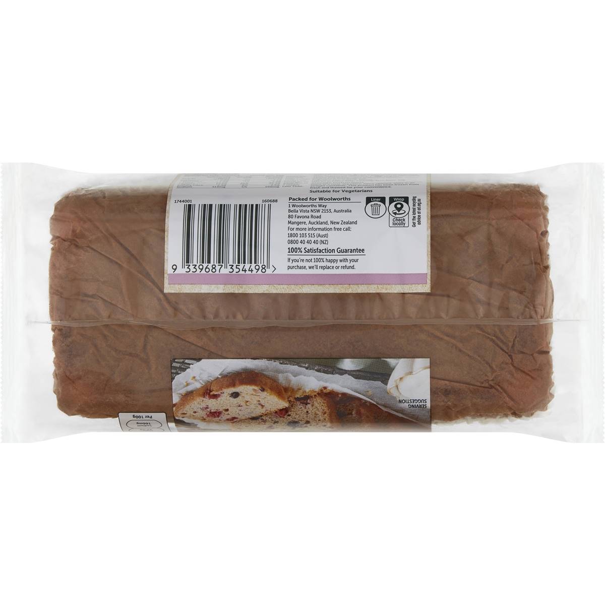 Woolworths Mixed Berry Loaf 550g Woolworths