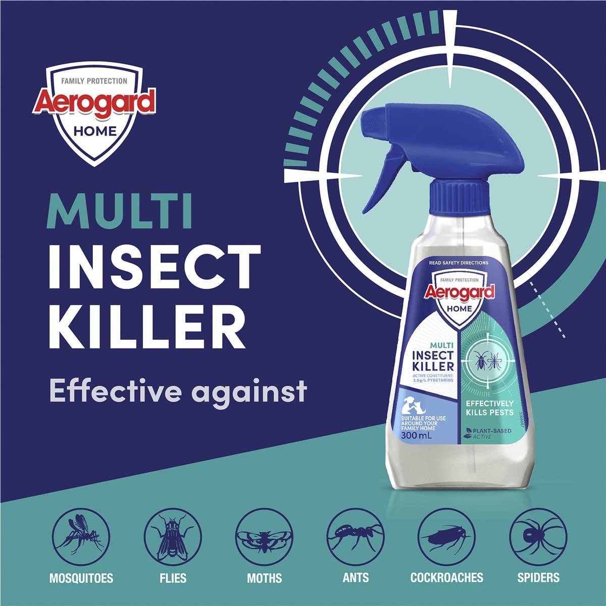 Aerogard Home Multi Insect Killer Spray 300ml Woolworths