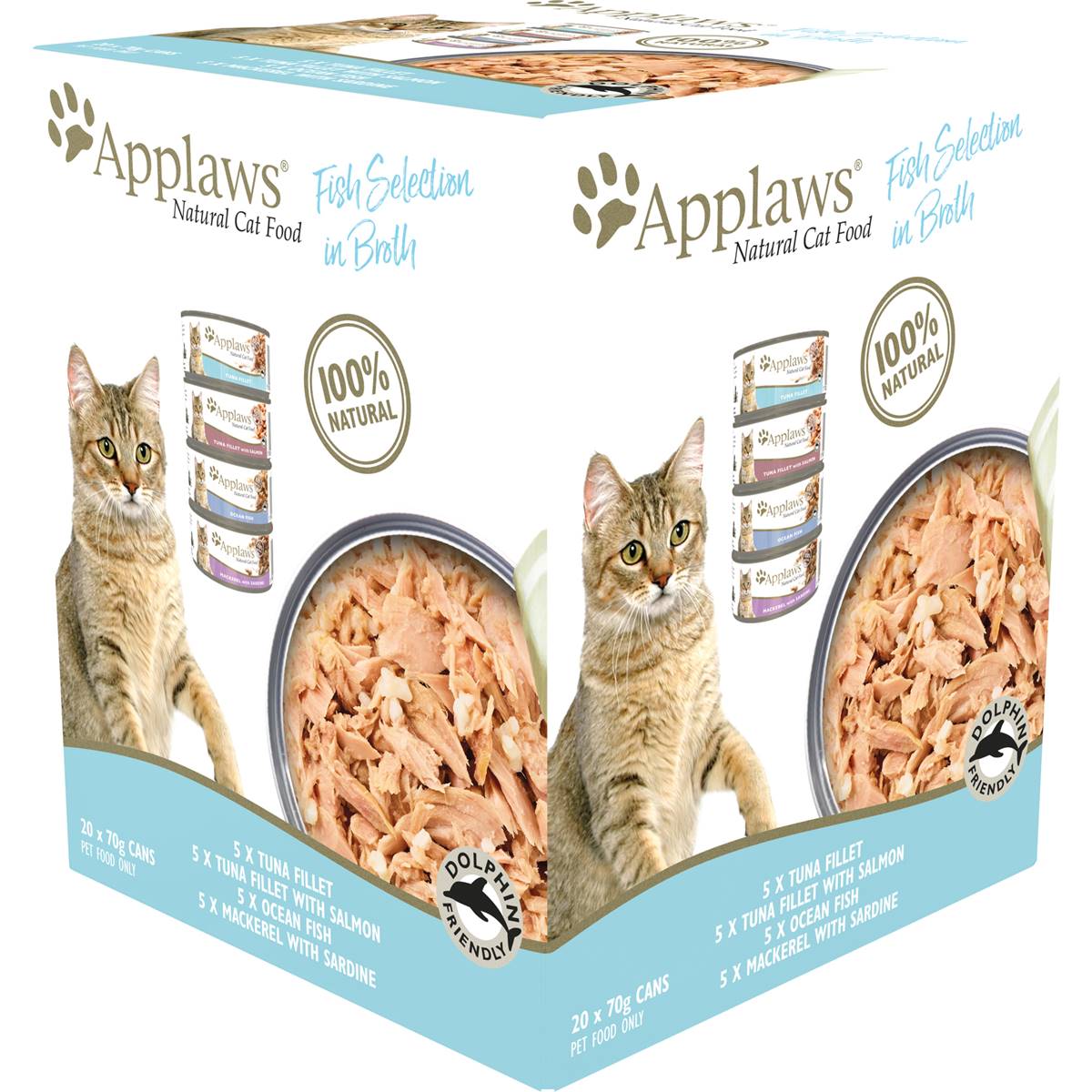 Applaws Fish Selection In Broth Cat Food 70g X 20 Pack Woolworths