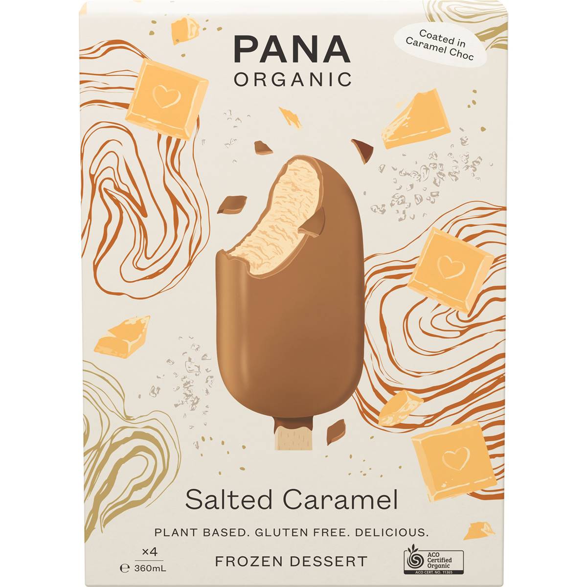 Pana Organic Frozen Dessert Salted Caramel 4 pack