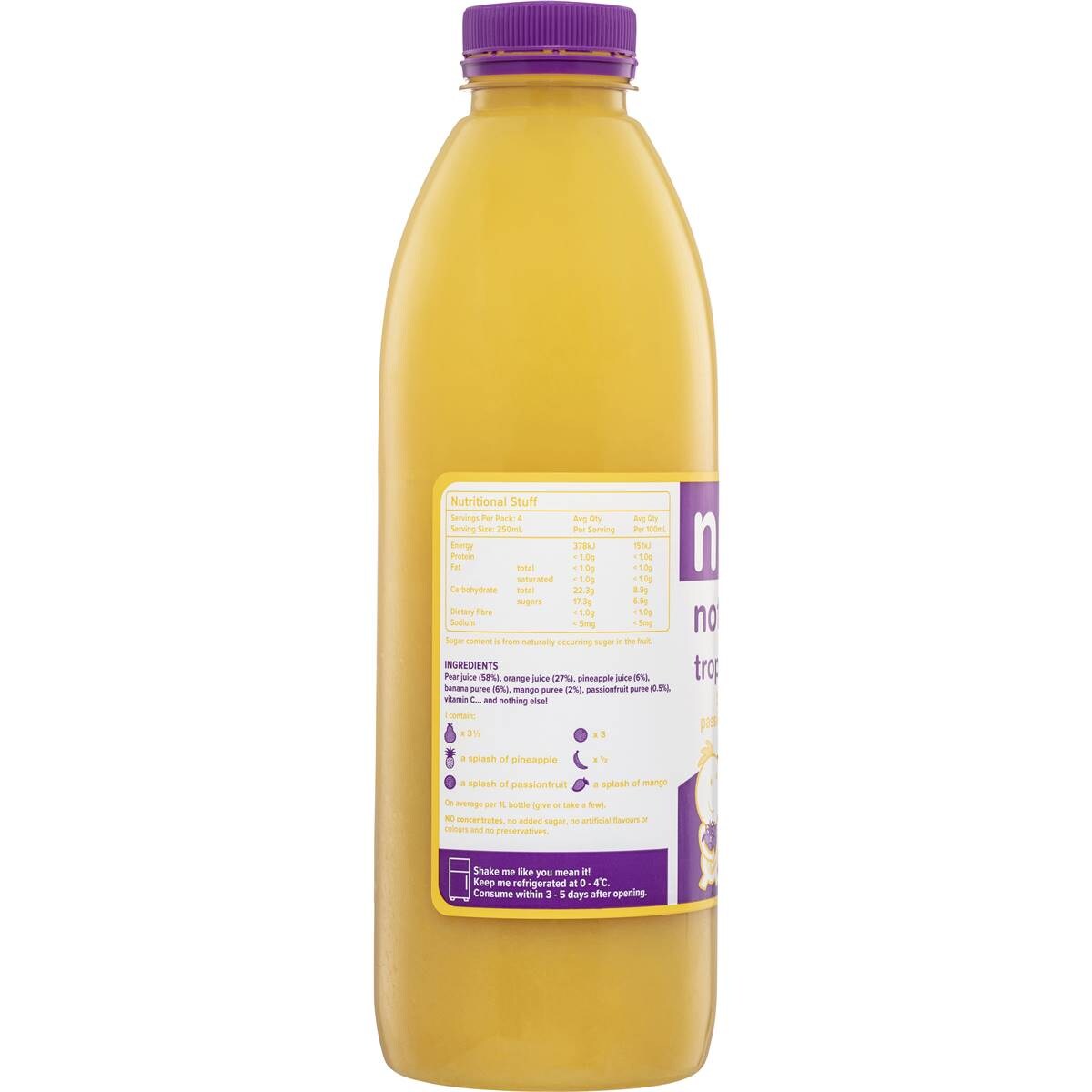 Nudie Nothing But Tropical Breakfast Juice 1l Woolworths